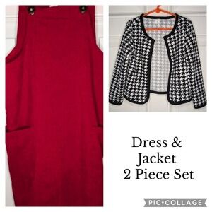 Shein Dress Girls Size 6 Maroon Corduroy Jumper Adjustable Straps With Jacket